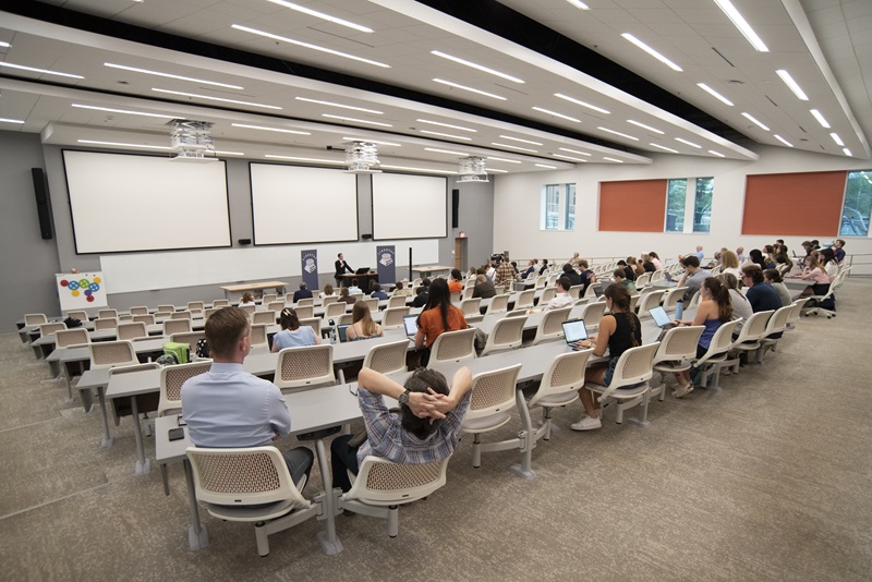 Faculty in lecture hall