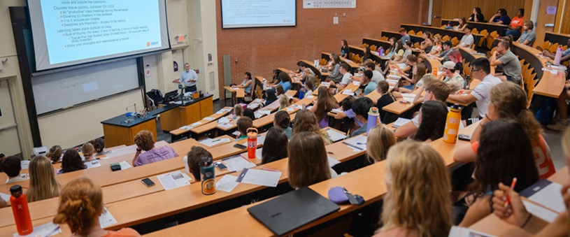 students in chemistry lecture
