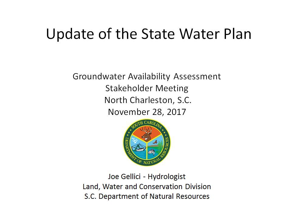 Update of the State Water Plan