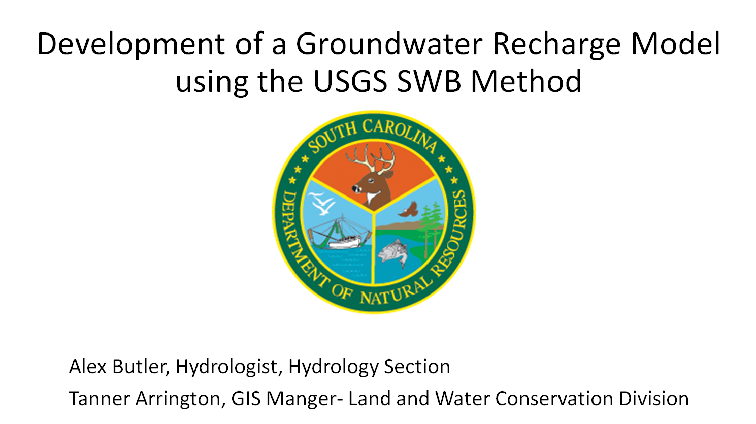 Development of a Groundwater Recharge Model using the USGS SWB Method