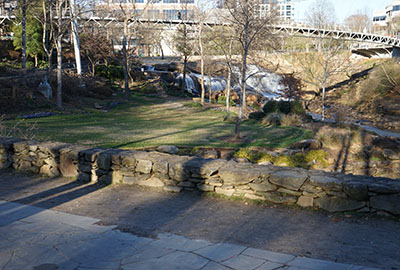 Reedy River falls from a distance