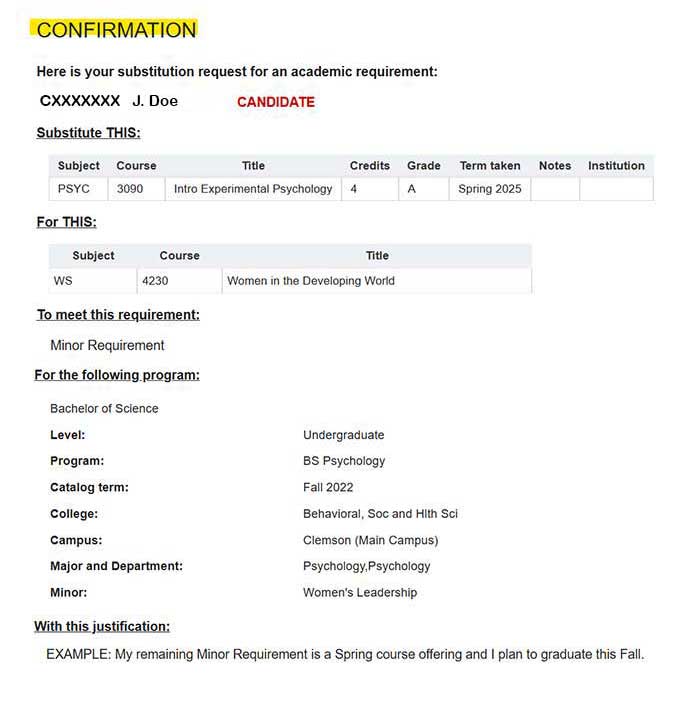 Confirm your request details