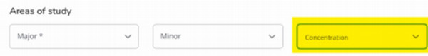 Select the desired concentration from the dropdown menu