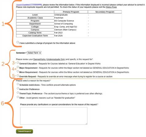 Request a seat in a closed course form upon first load.