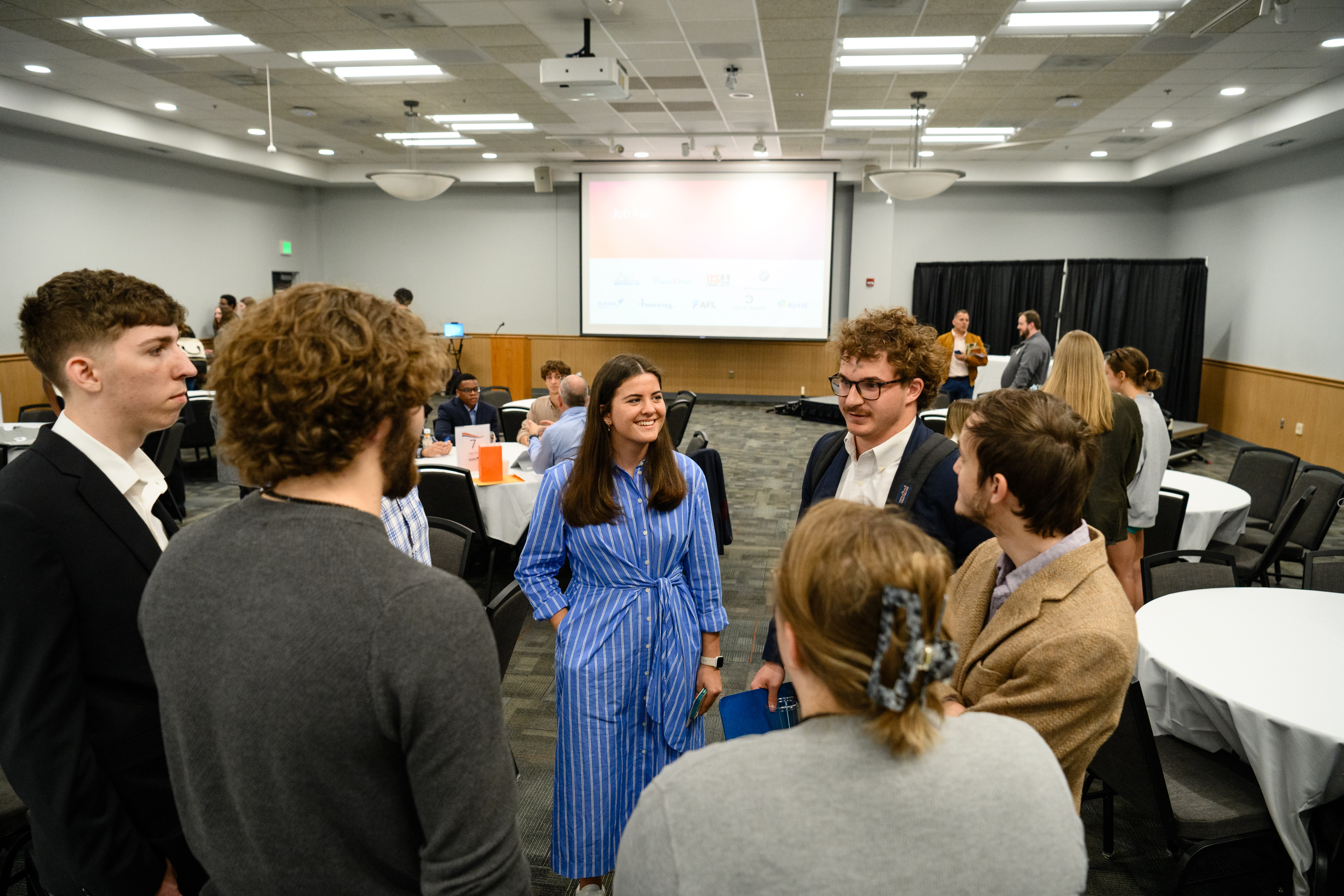 People at the Languages and International Business Conference at CU