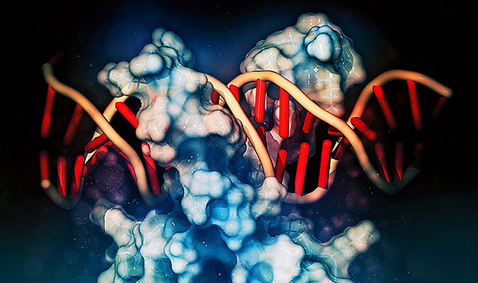 Decorative image of DNA strand