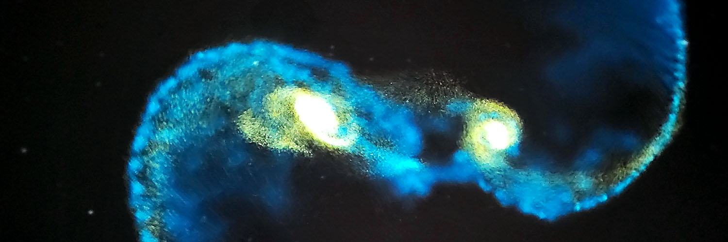 Planetarium display of galaxies.