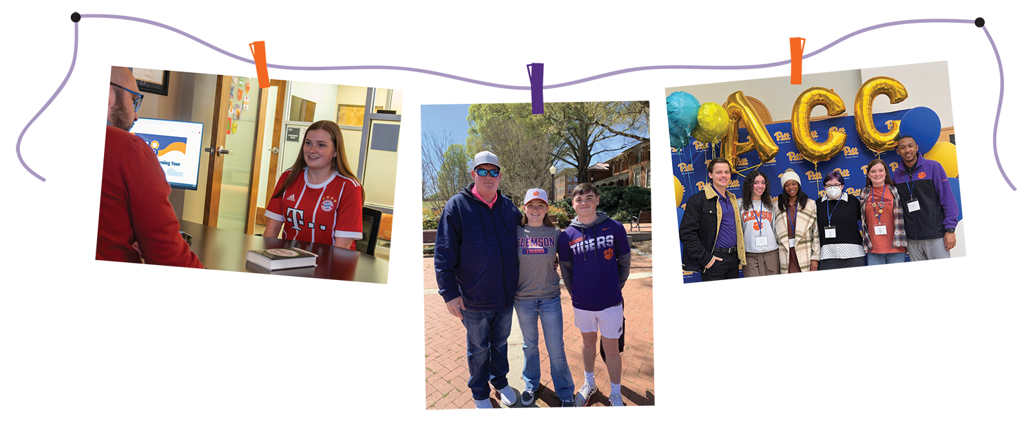 Addison Langston helping out Clemson Students