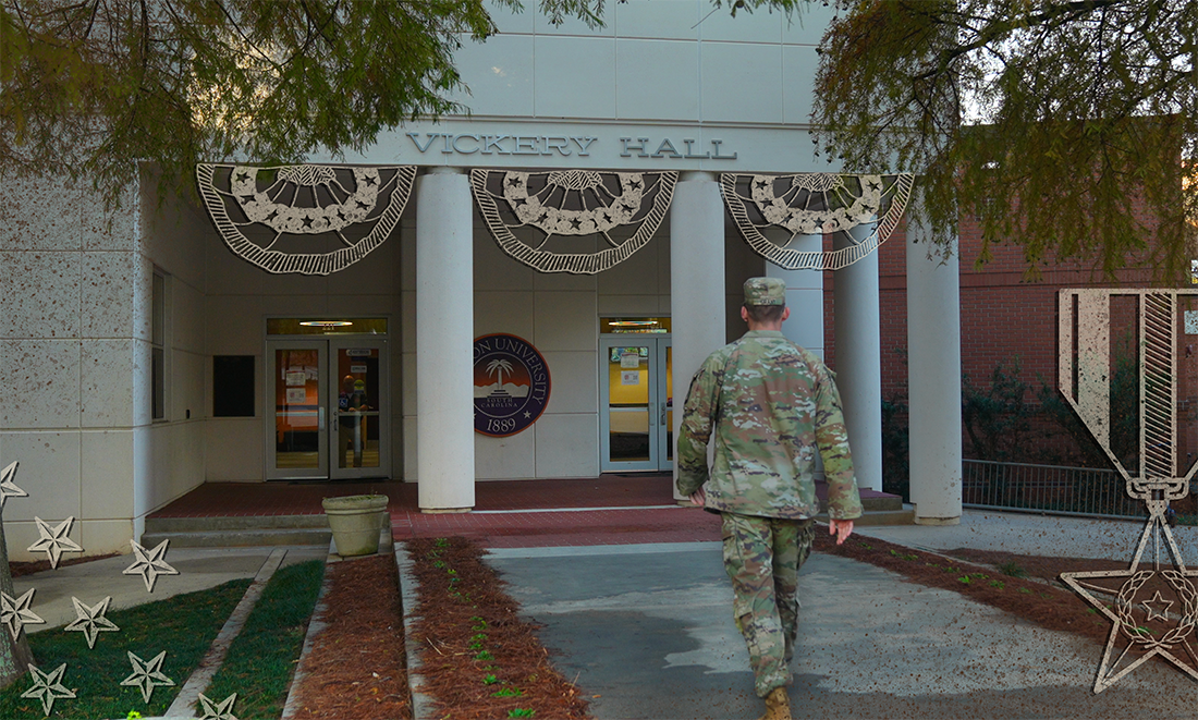Jackson Grant at Military and Veteran Engangement located at Vickery Hall