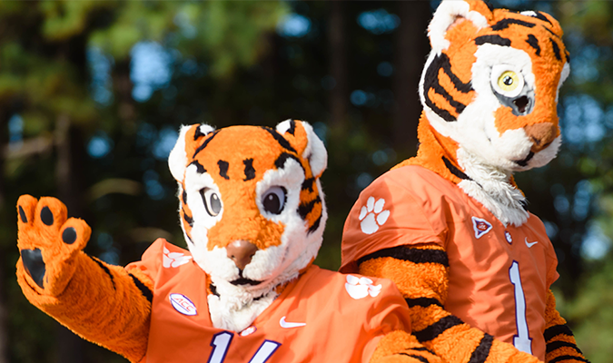 Tiger Mascots at First Friday Parade