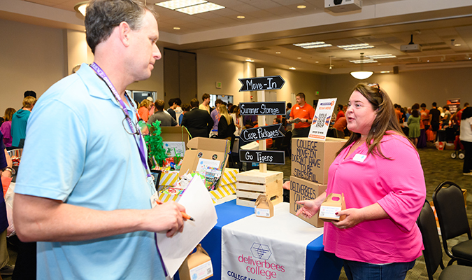 Clemson Staff interacting with Deliverbees Staff at Clemson Campus