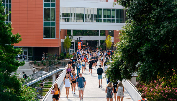 Students on Clemson University campus