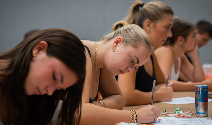 Clemson Students at an examination hall