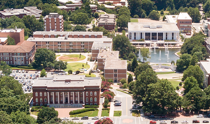 Clemson University Campus Aerial View