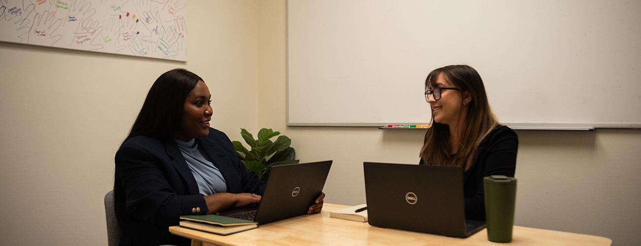 IVR Coordinator Lauren Parker and Bat’sé Smart