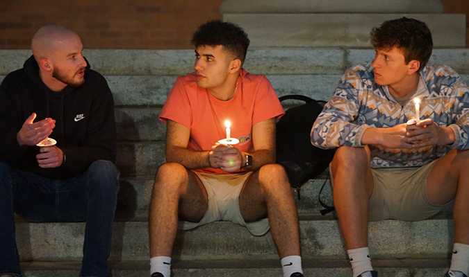 Students at Suicide Vigil