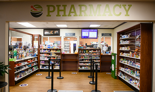 view of the entrance of the pharmacy at Redfern Health Center