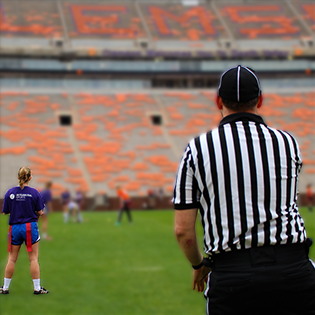 official refereeing flag football