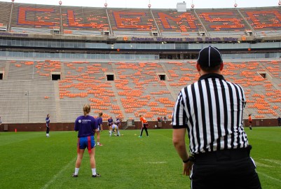 sport programs assistant officiating a sport