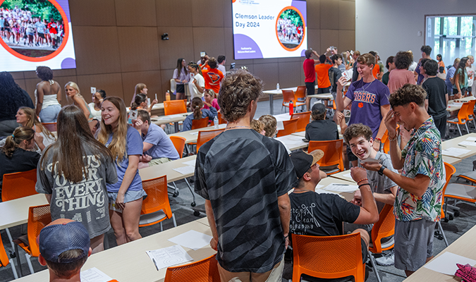 Clemson University Students engaging and enjoying Clemson Leader Seminar.