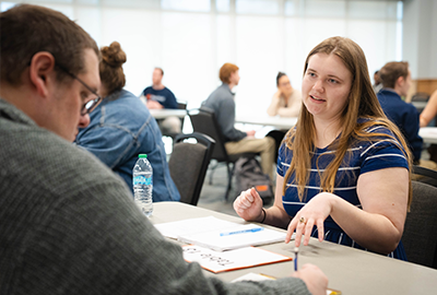Clemson student attending Grad Mock Interviews