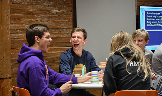 Students at U-Nites Trivia Night