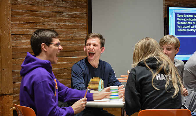 Students at U-Nites! Trivia Night