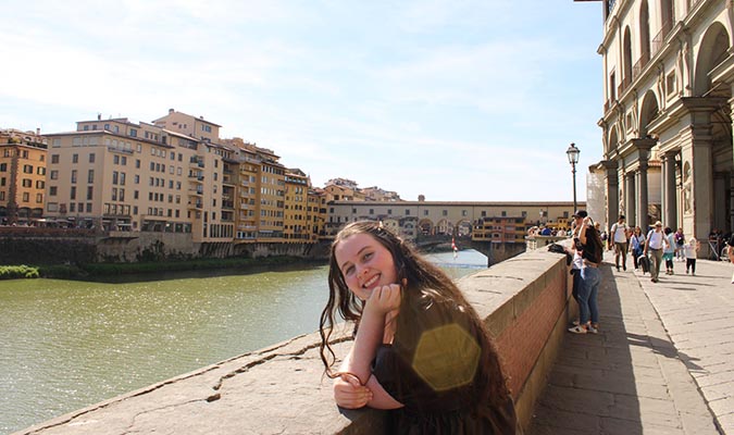 Camelia Williams poses in Europe