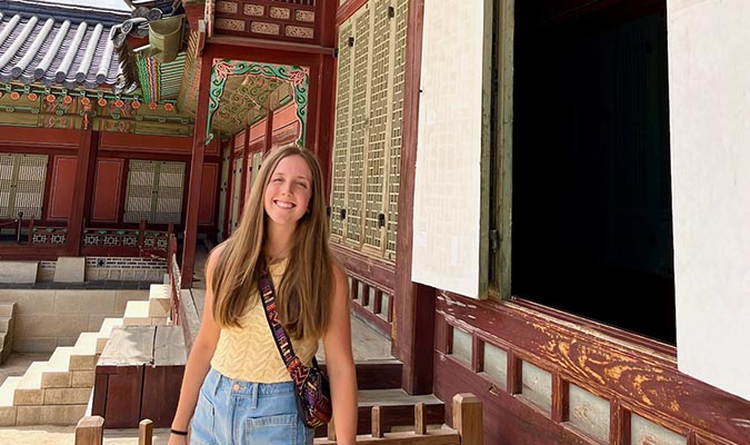 Sidney Smith poses in South Korea