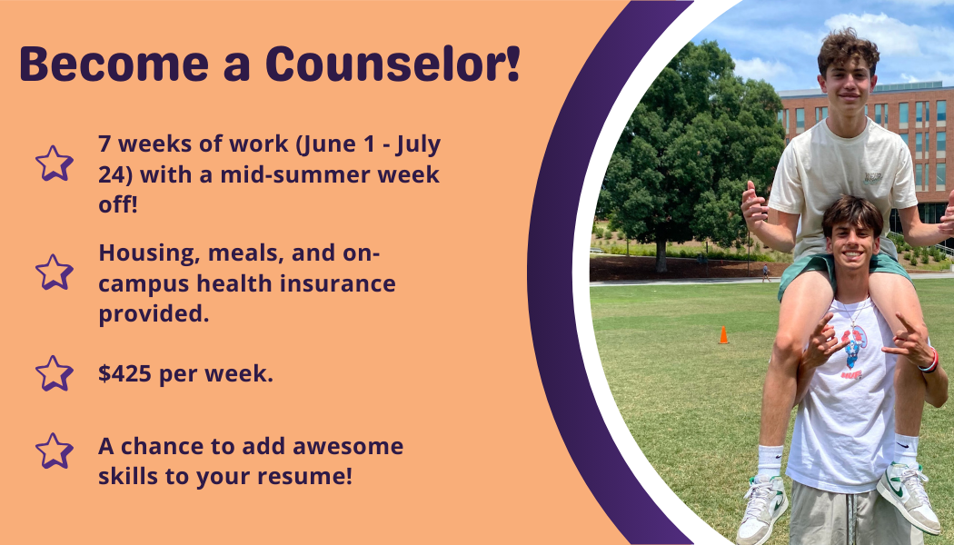 students hanging out with job details listed