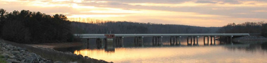 bridge over a nearby lake