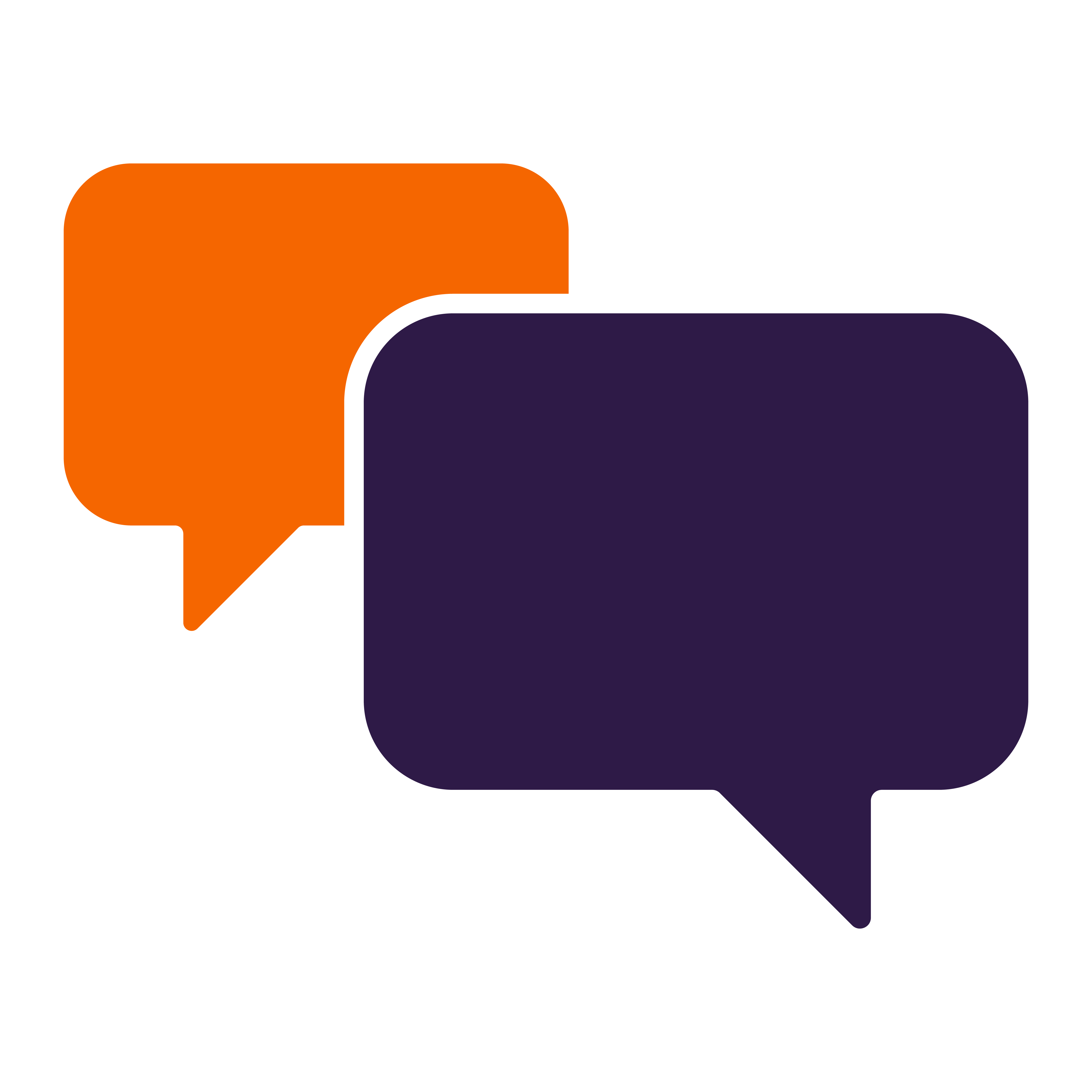 Icon of two speech bubbles.