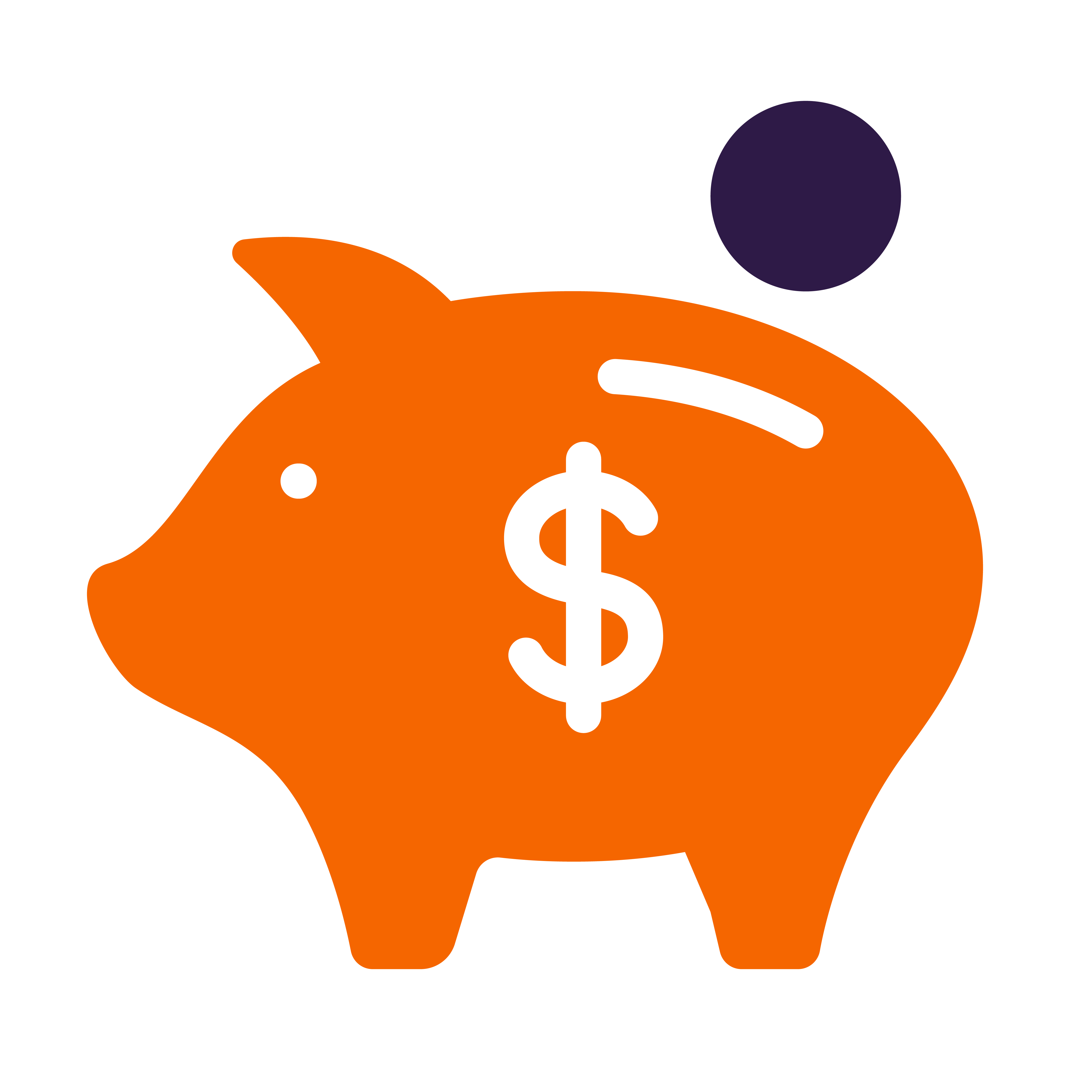 Icon of a piggy bank.