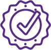 Checkmark in circle with scallop edge